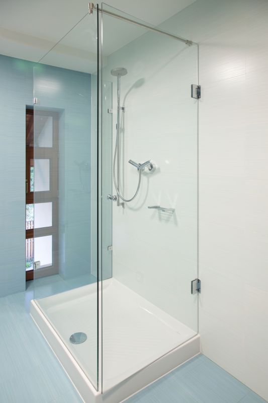 Contemporary Shower with Bench
